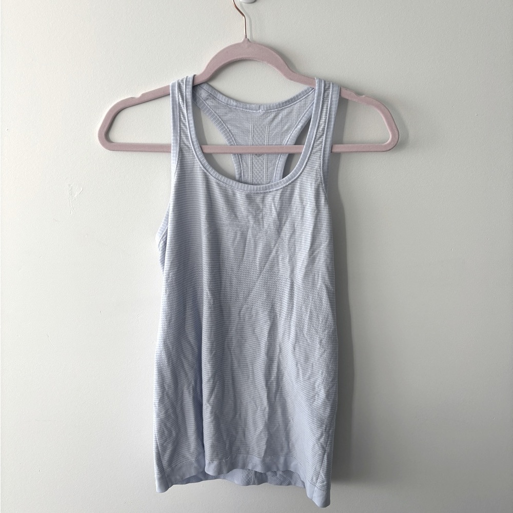 Blue Lululemon racerback tank top